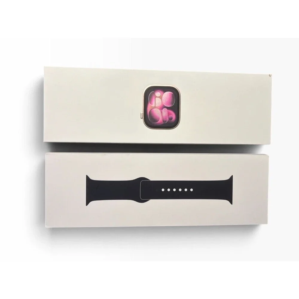 Apple Watch Series 11 42mm Rose Gold / Black Sport Band EMPTY BOX ONLY